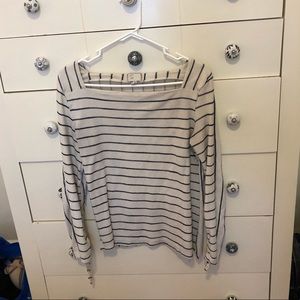 Anthropologie Square Neck Striped Top